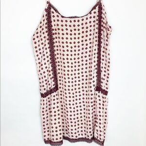 Aerie Pink and Burgundy Patterned Slip/Nightgown